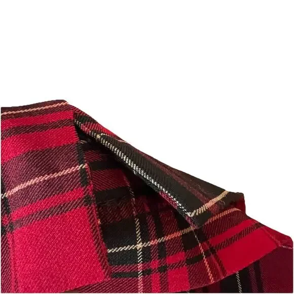 LANE BRYANT Slim Ankle 4 Season Pant Stretch Red Tartan Plaid SZ 16 Mid Rise - Picture 6 of 8